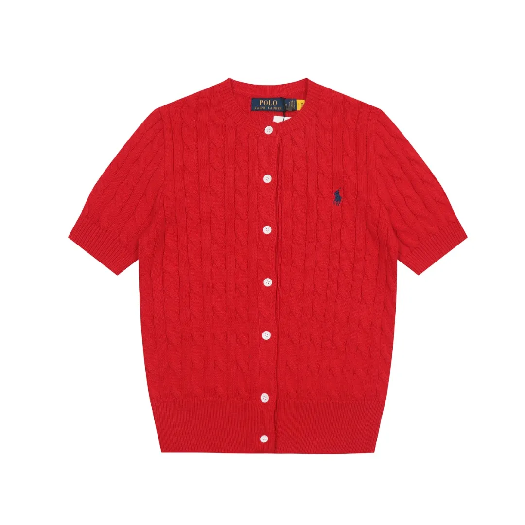 🅿️176 "Top quality" Style number: DS021# (not off the shelves all year round) [Ralph Lauren round neck cardigan solid color pony embroidered logo knitted short sleeves] ✅Ralph Lauren classic basic versatile all-season cardigan knitted short sleeves ✅Main supplier platform live broadcast Wholesale entities Replenish when out of stock Not off the shelves ✅ZP quality 1:1 version Scan the code to enter the GF website Counter quality ✅Details and quality are the only one in Guangzhou. Imported quality cotton yarn, focusing on high-end, cost-effective. Needless to say good quality. ✅The version is restored to the original order. The maximum size can be worn up to 160 pounds. Loose, comfortable and stress-free.